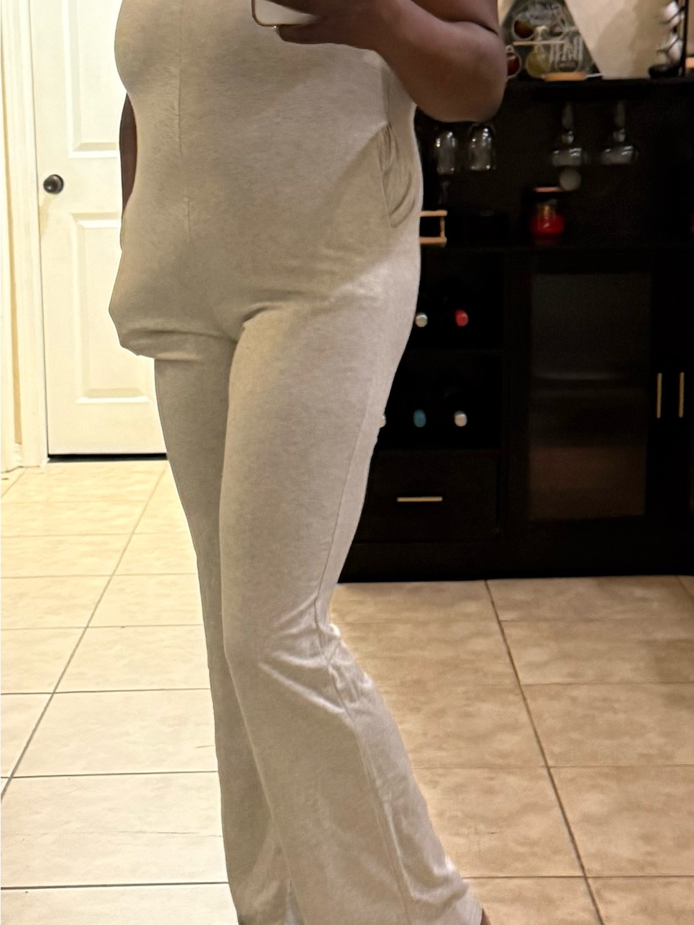 Light Gray Knit Jumpsuit
